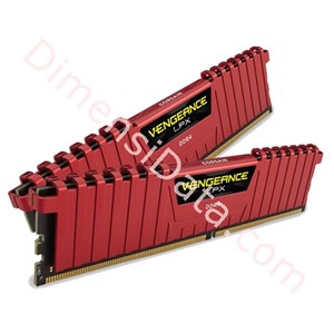 Picture of Memori Desktop CORSAIR CMK16GX4M2B3200C16R (2X8GB) RED