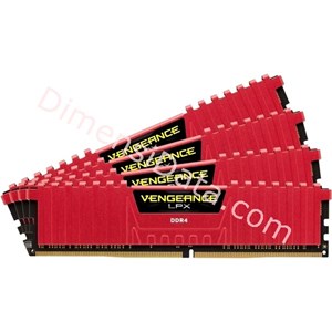Picture of Memori Desktop CORSAIR CMK16GX4M4A2666C15R (4x4GB) RED