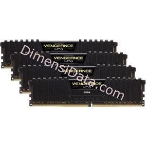 Picture of Memori Desktop CORSAIR Vengeance LPX CMK32GX4M4B32000C16 (4X8GB)
