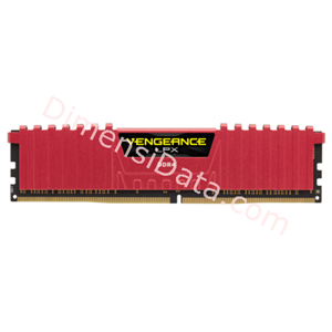 Picture of Memory Desktop CORSAIR Vengeance LPX CMK16GX4M2B3000C15R (2 x 8GB) DDR4 - Red