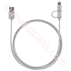 Picture of Charge Lightning Cable Targus 2-in-1 Silver [ACC99505AP]