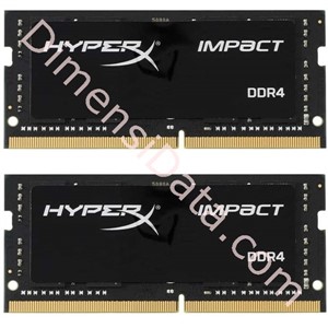 Picture of Memory RAM Kingston HyperX Impact 16GB DDR4 2666MHz SODIMM (Kit of 2) [HX426S15IB2K2/16]