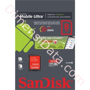 Picture of SanDisk MicroSDHC Ultra 8GB [SDSDQUA-008G-U46A]