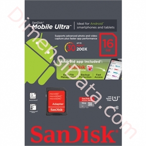 Picture of SanDisk MicroSDHC Ultra 16GB [SDSDQUA-016G-U46A]