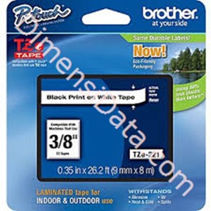Picture of Pita Printer Label Brother TZE-421 Black On Red