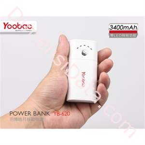 Picture of Powerbank Yoobao Bright Moon   3400mah with LED Torch (White)