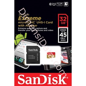 Picture of SANDISK Micro SDHC Extreme 32GB [SDSDQXL-032G-G46A] - Class 10