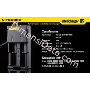 Picture of Baterai Nitecore Digicharger 2 Slot I2 Universal Battery Charger